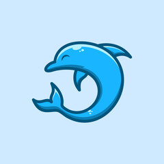 Cute Dolphin Logo