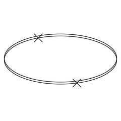 Monoline aesthetic frame frame for text