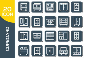 CUPBOARD ICON SET DESIGN