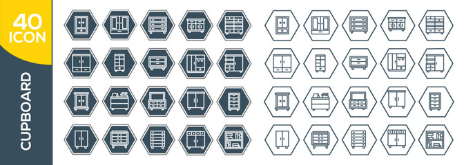 CUPBOARD ICON SET DESIGN