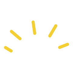Abstract hand drawing doodle illustration of a yellow marker