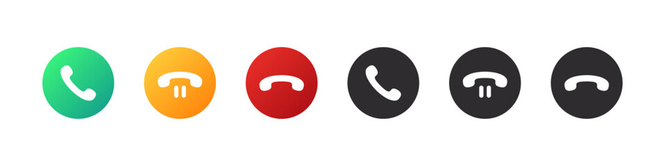 Call icons. Phone call icon. Incoming call icons. Vector images