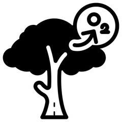 tree release oxygen illustration