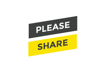 Fototapeta premium Please share button web banner templates. Vector Illustration 