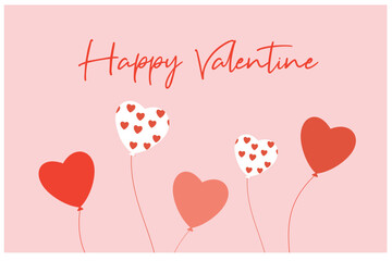 Fototapeta na wymiar Valentine heart love with envelope vector illustration. Love and valentine concept