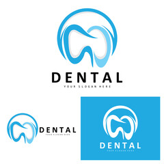 Tooth logo, Dental Health Vector, Care Brand Illustration