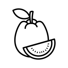 guava fruit icon vector design template in white background