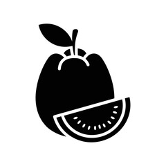 guava fruit icon vector design template in white background