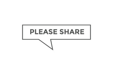 Fototapeta premium Please share button web banner templates. Vector Illustration 