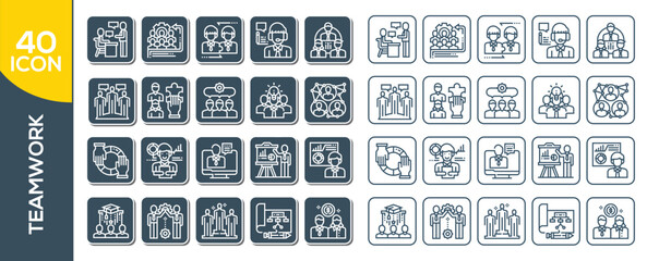 TEAMWORK ICON SET DESIGN