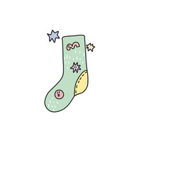 christmas sock isolated on white background