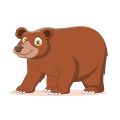 Cute bear cartoon vector illustration