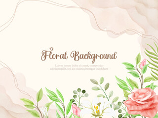Floral Background for Wedding Card or Thankyou Card Design