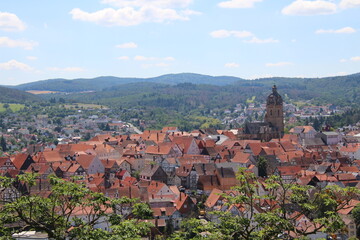 Blick von Schloss Friedrichstein auf Bad Wildungen