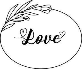 Obraz premium Love floral frame