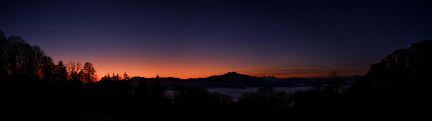 panorama al tramonto