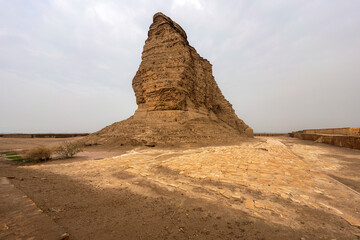 Dur-Kurigalzu Ziggurat from Babylonian era of nowadays Iraq. Ziggurats were pyramidal stepped...