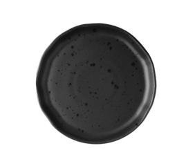 black plate isolated on transparent png