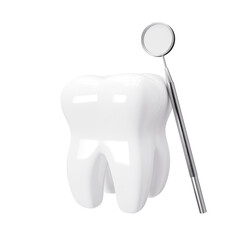 A tooth with a tool isolated on transparent background 3d rendering © Vlad