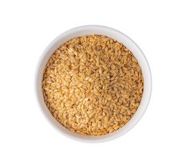 flax seeds in white bowl on transparent png
