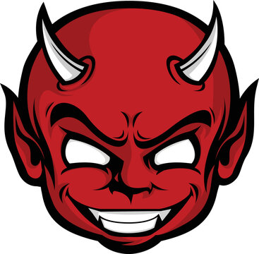  illustration vector graphic of devil head mascot good for logo sport ,t-shirt ,logo