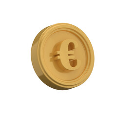 Obraz premium 3D Rendering creative concept symbols coin euro of money. 3D Render. 3d illustration.