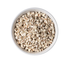  Job's tears in white bowl isolated on transparent png