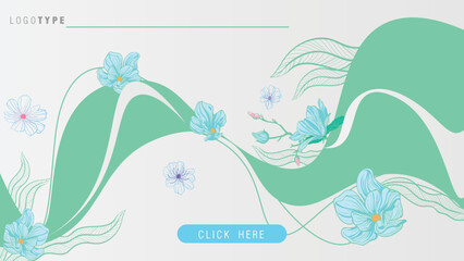 Floral web banners templates.