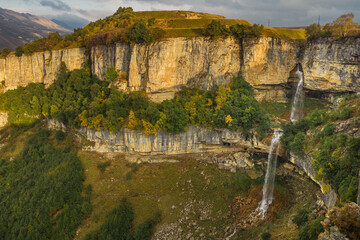 Fototapeta na wymiar Khan waterfall. Matla nature extreme park. Caucasus scenery.