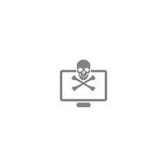 Computer hacker icon isolated on white background