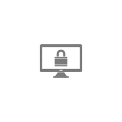 Computer hacker icon isolated on white background