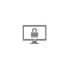 Computer hacker icon isolated on white background