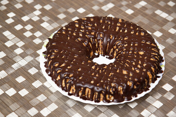 donut with chocolate