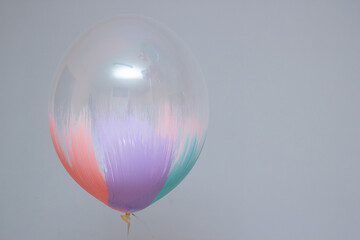 colorful balloon brush on wall background