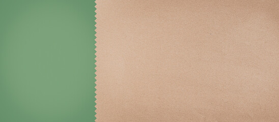 Recycled paper and green background