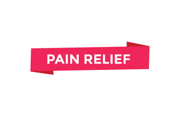 Pain relief button web banner templates. Vector Illustration

