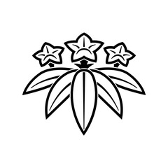 竜胆紋 / 龍胆紋・蔭痩笹竜胆（かげやせささりんどう）