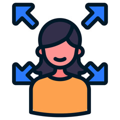 extrovert girl illustration