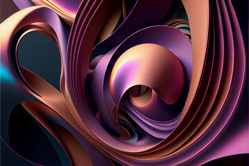 abstract background with waves. generative ai
