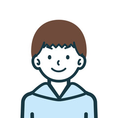 きりっとした顔の男の子のバストショット1