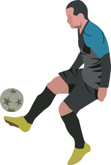 soccer player dribbling the ball-soccer player dribbling the ball-