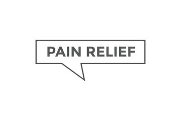 Pain relief button web banner templates. Vector Illustration
