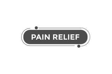 Pain relief button web banner templates. Vector Illustration

