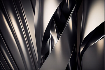 abstract futuristic metal background. generative ai