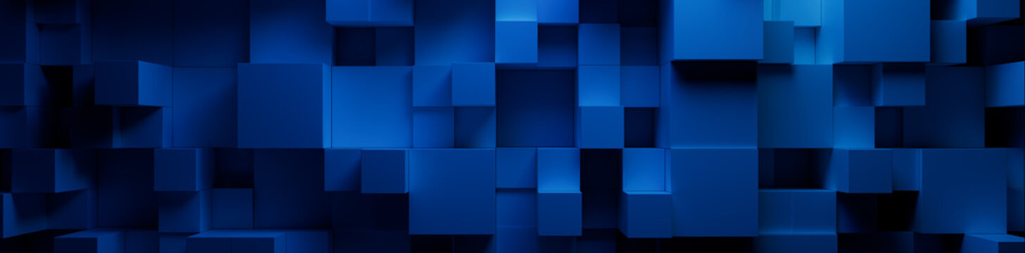 Blue, Contemporary Tech Background. 3D Render.