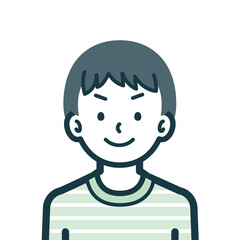 きりっとした顔の男の子のバストショット2