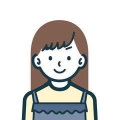 きりっとした顔の女の子のバストショット2