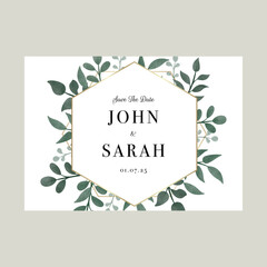 Floral White Wedding Save The Date Card