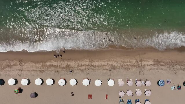 San Pancho town, Mexico. Landscape View Of San Francisco Nayarit Beach. Aerial drone fly above view high resolution 4k