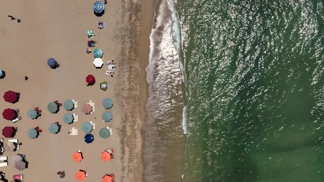 San Pancho town, Mexico. Landscape View Of San Francisco Nayarit Beach. Aerial drone fly above view high resolution 4k